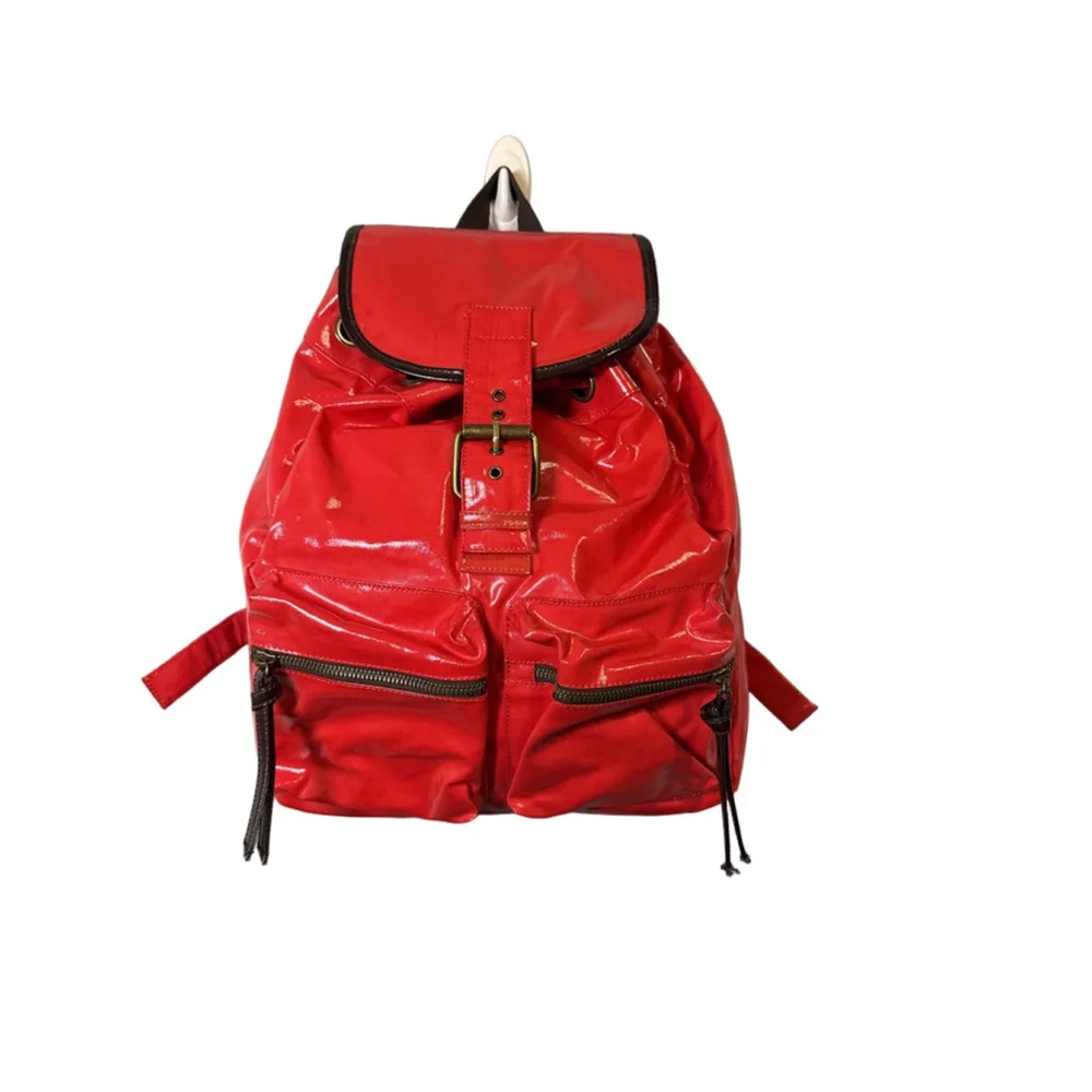 BODEN Backpack Red Coated Canvas